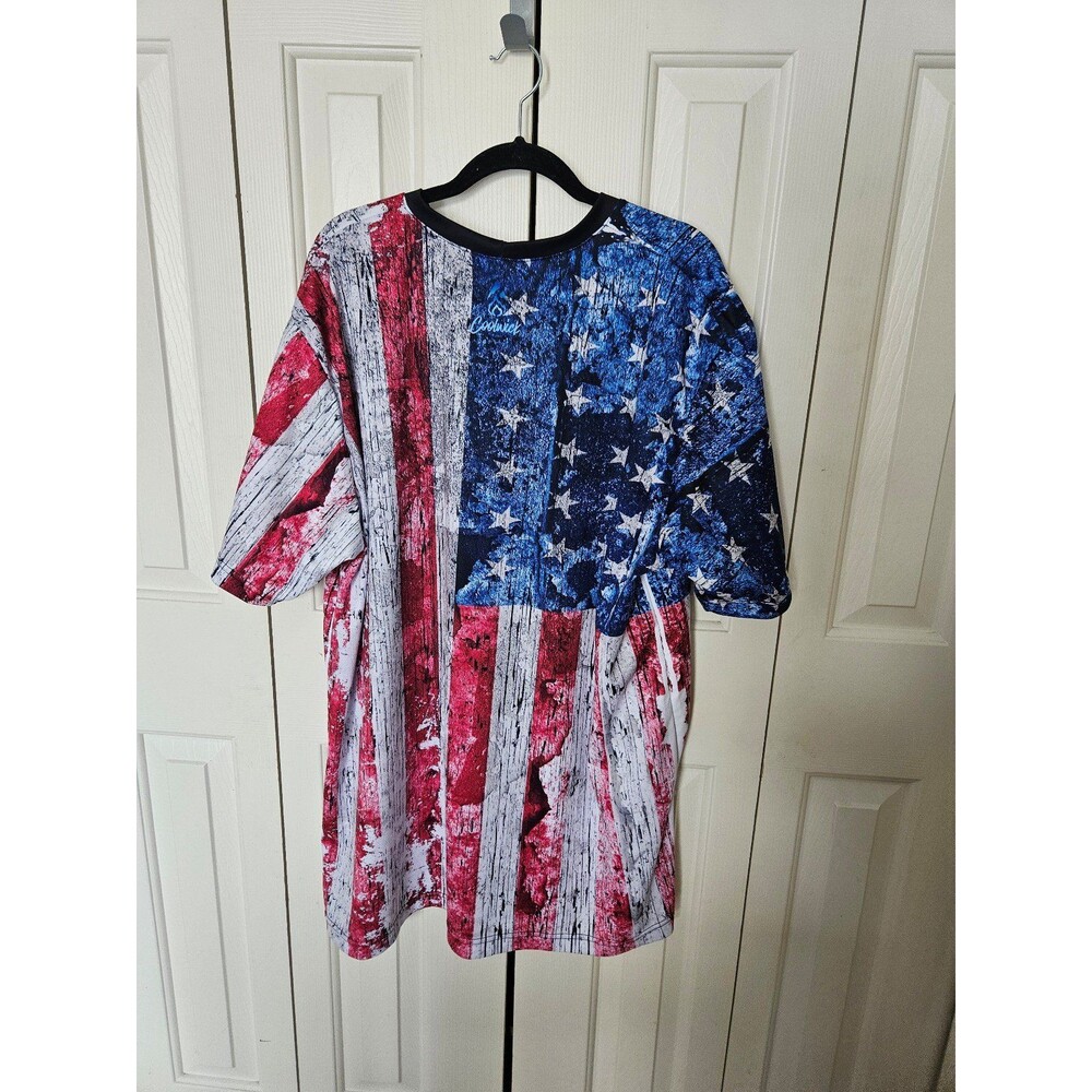 Hammer Rustic USA Flag CoolWick Bowling Jersey
2X XXL red blue